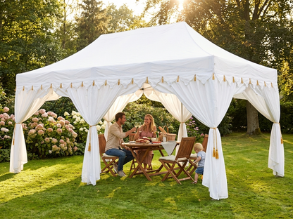 Pop-up gazebo 3x6m in white and gold with aluminium frame - view 3