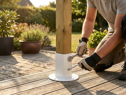 Galvanised Steel Foot Base in Silver for Industrial Use - product detail