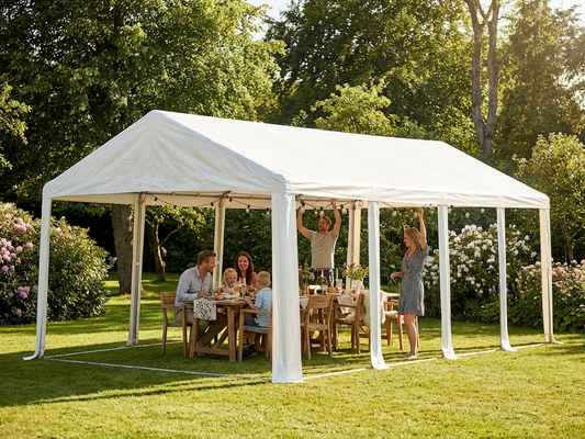 White PVC roof cover for 5x8m marquee, flame retardant