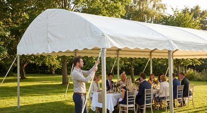 White PVC marquee roof cover 6x12m for outdoor events - view 3