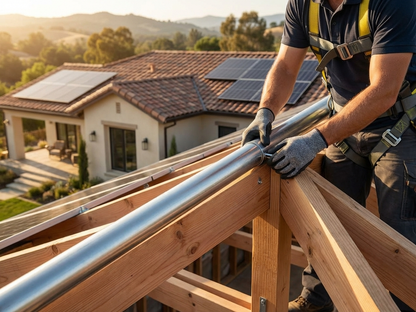 Galvanised steel tube for industrial roof support - view 3