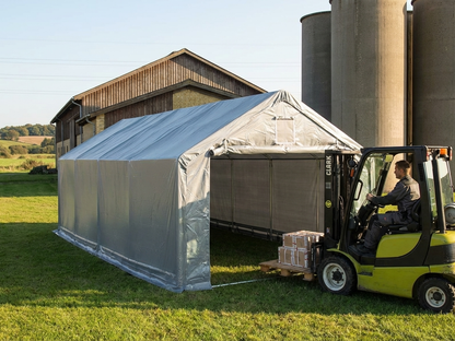 Grey PVC Storage Shelter for Outdoor Use
