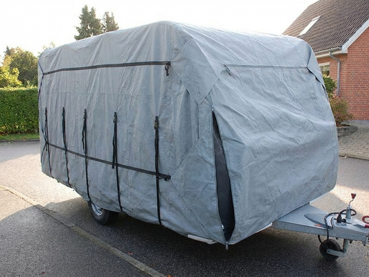 Grey caravan cover 6.4x2.5x2.25 m, outdoor protection - product detail