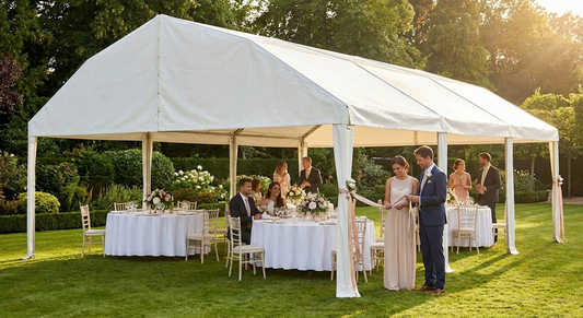 White PVC marquee roof cover 6x12m for outdoor events