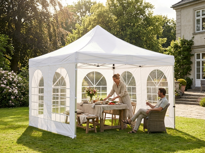 White pop-up gazebo 4x4m for outdoor events - view 3