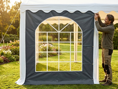 Dark Grey Marquee Sidewall 2m PVC/Polyester for Outdoor Events