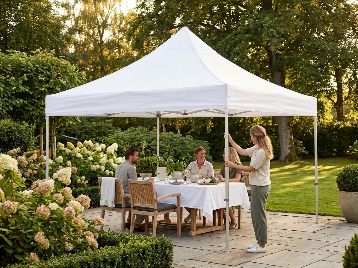 White gazebo roof cover, 3x6m, for outdoor use - view 3