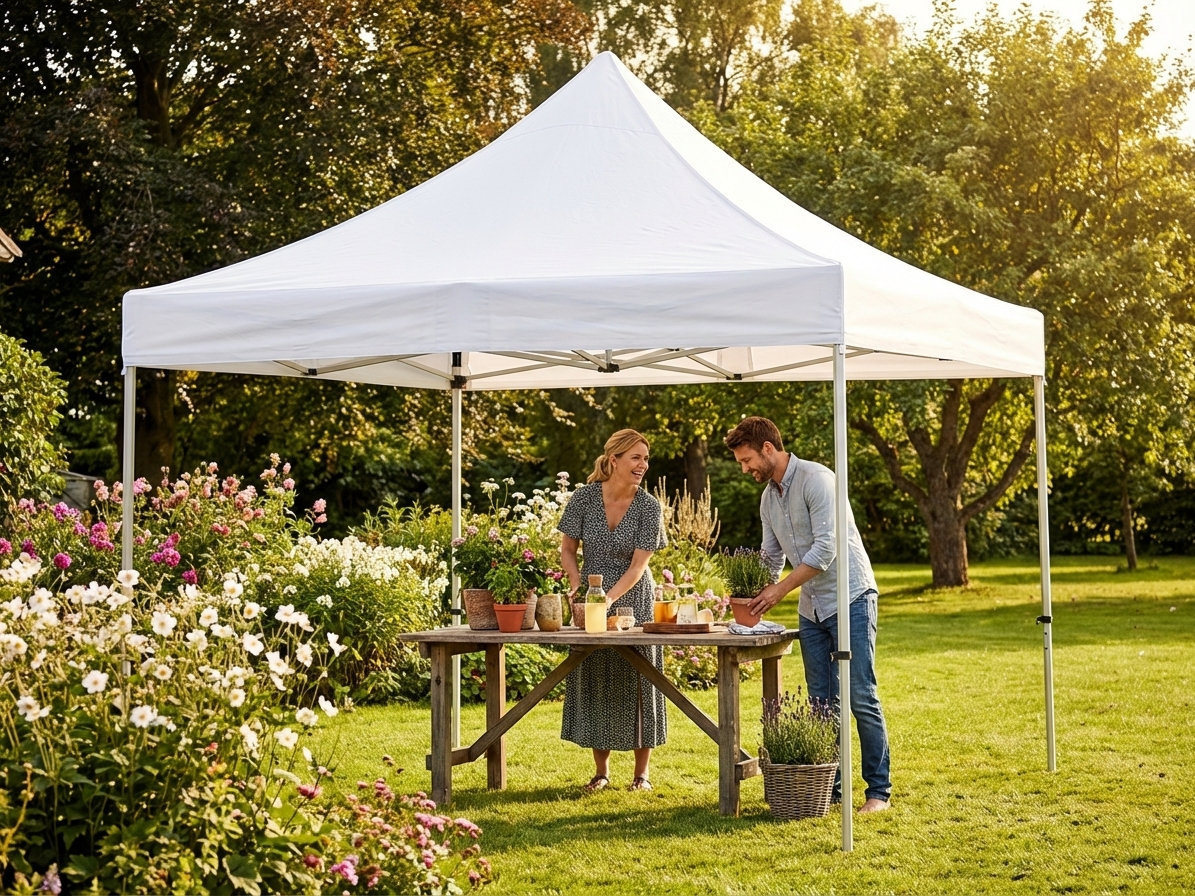 White gazebo roof cover 2.5x5m for outdoor use - view 3