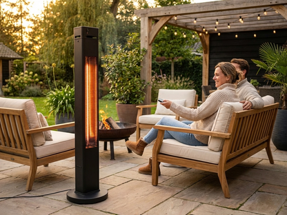 Black patio heater for outdoor use - product detail