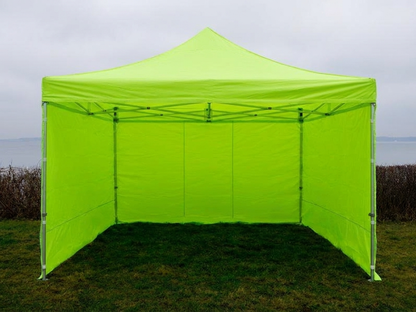 Pop up gazebo in neon yellow/green with steel frame