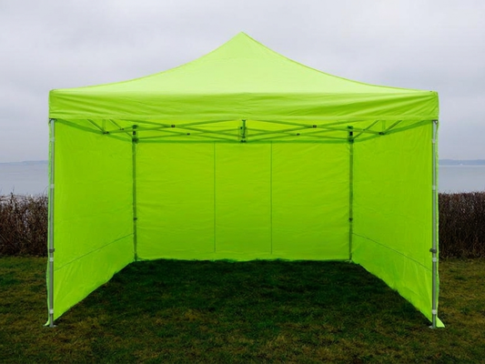 Pop up gazebo in neon yellow/green with steel frame