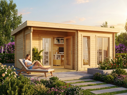 Wooden cabin made from Nordic Spruce, natural finish - view 3