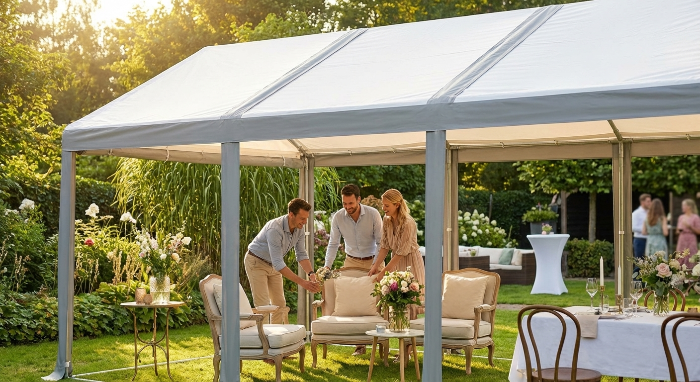 PVC roof cover middle section in white and grey, 6x2 m size - view 3