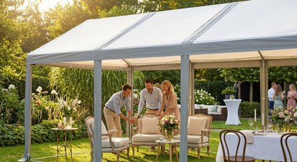 PVC roof cover middle section in white and grey, 6x2 m size - view 3