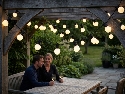 LED Fairy Lights in Black/Frosted/Warm White - product detail