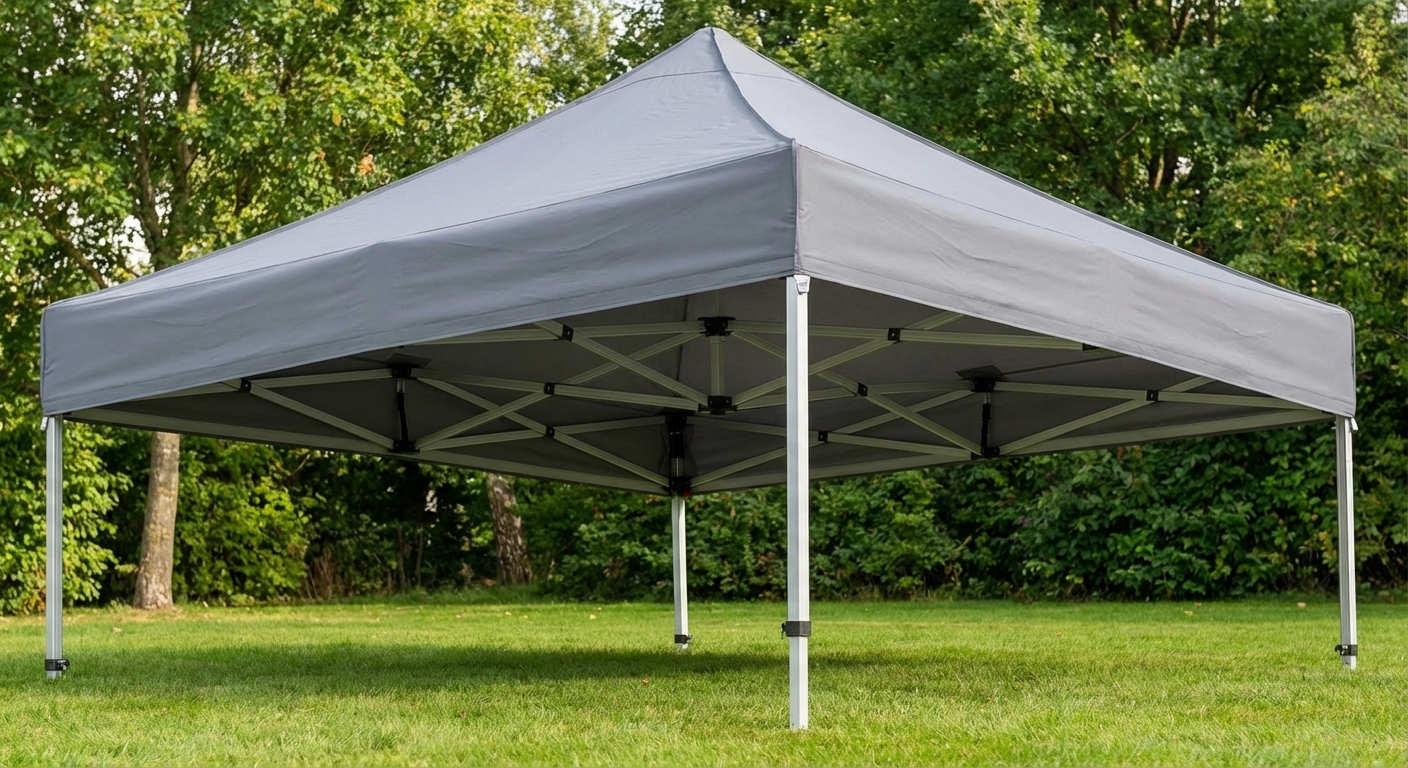 Pop up gazebo 4x4 m grey with aluminium frame for outdoor events - product detail