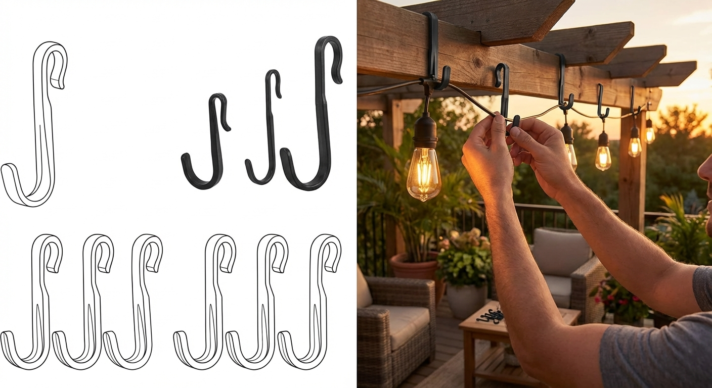 Set of 40 durable plastic hooks for domestic use - view 3