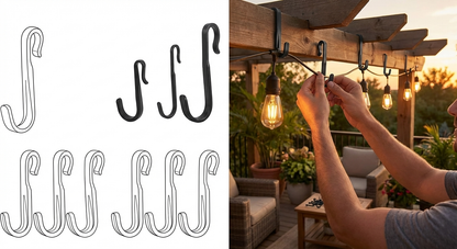 Set of 40 durable plastic hooks for domestic use - view 3