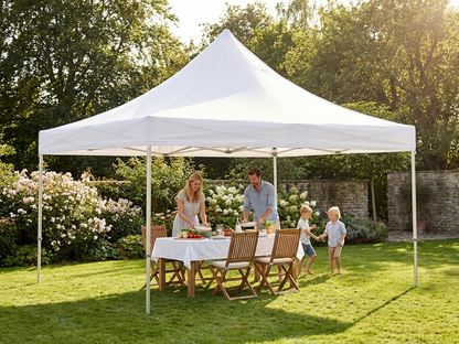White gazebo roof cover, 4x8 m, ideal for outdoor use