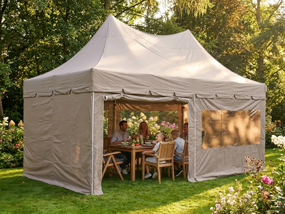 Pop up gazebo 3x6m in latte colour with aluminium frame - product detail