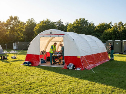 Inflatable Medical Tent in White and Red - product detail