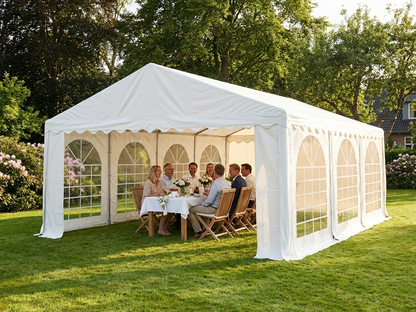 White PVC marquee tent 5x6 m for outdoor events