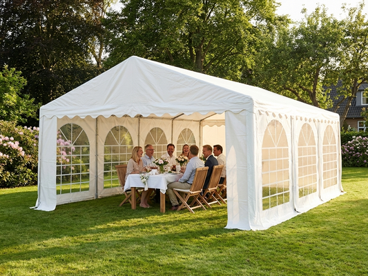 White PVC marquee tent 5x6 m for outdoor events