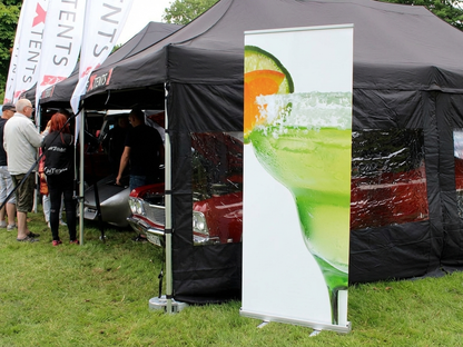 Roller banner 85x200 cm with aluminium frame for indoor use - product detail