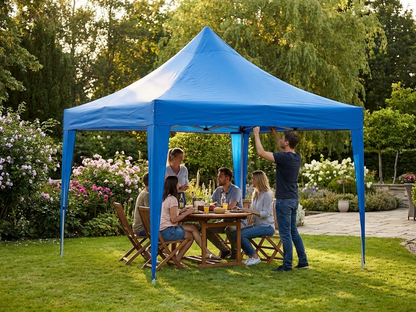 Blue pop up gazebo roof cover 4x6m for outdoor events - view 3