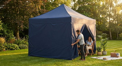 Gazebo Sidewall Kit in Dark Blue, 3x3 meters, for Outdoor Use