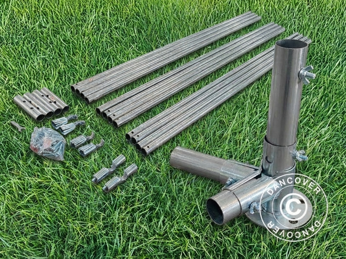Ground bar frame for 6x6m marquee in galvanised steel