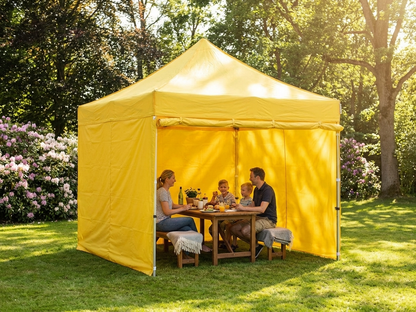 Pop up gazebo 3x3m yellow with steel frame for outdoor events