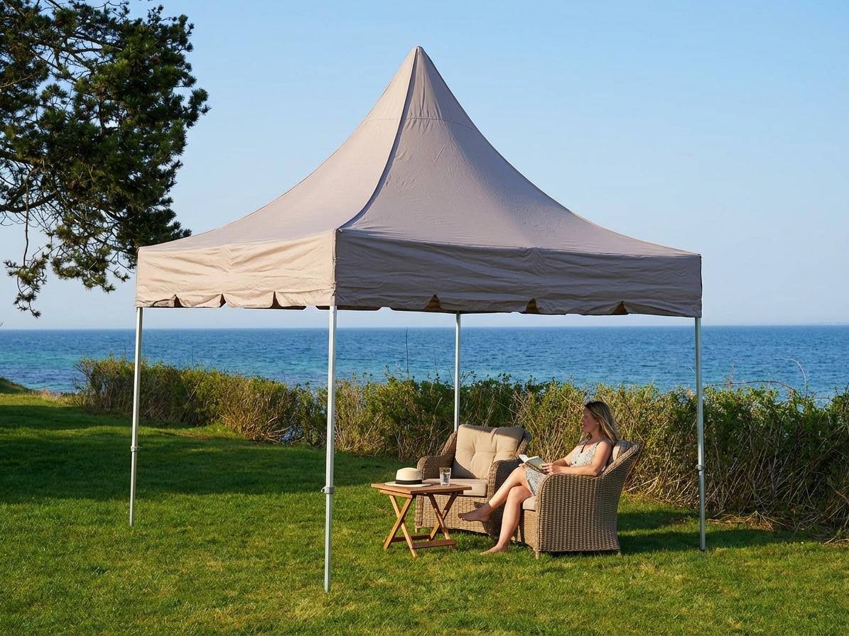 Pop Up Gazebo 3x3m Latte with Aluminium Frame for Outdoor Events