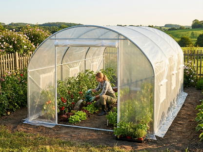 Transparent polytunnel greenhouse cover 3x6x2m