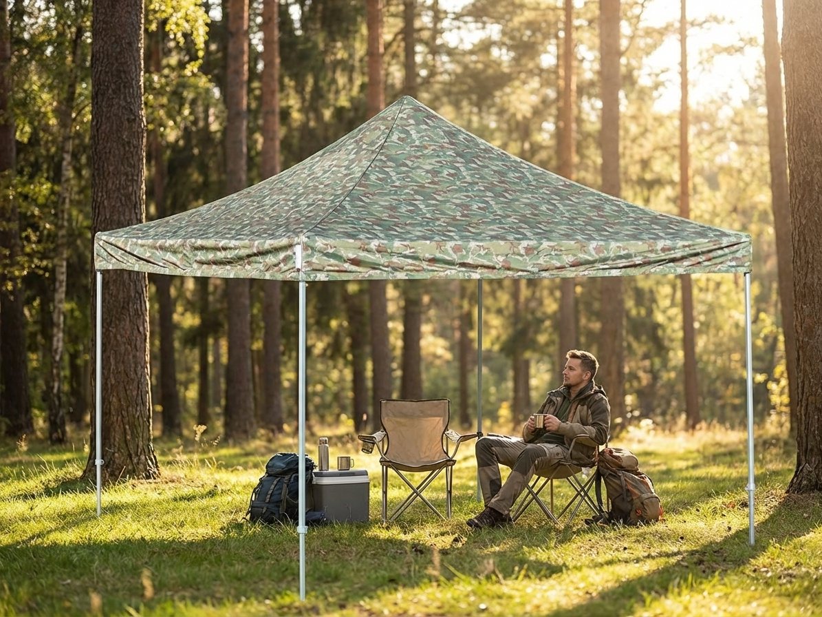 Pop Up Gazebo 4x4 m Camouflage with Aluminium Frame