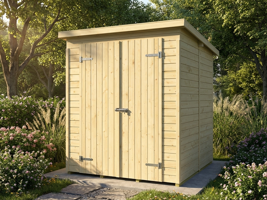 Wooden Shed with Natural Finish made from Nordic Spruce