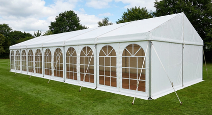 White marquee extension 9x3m heavy PVC event use
