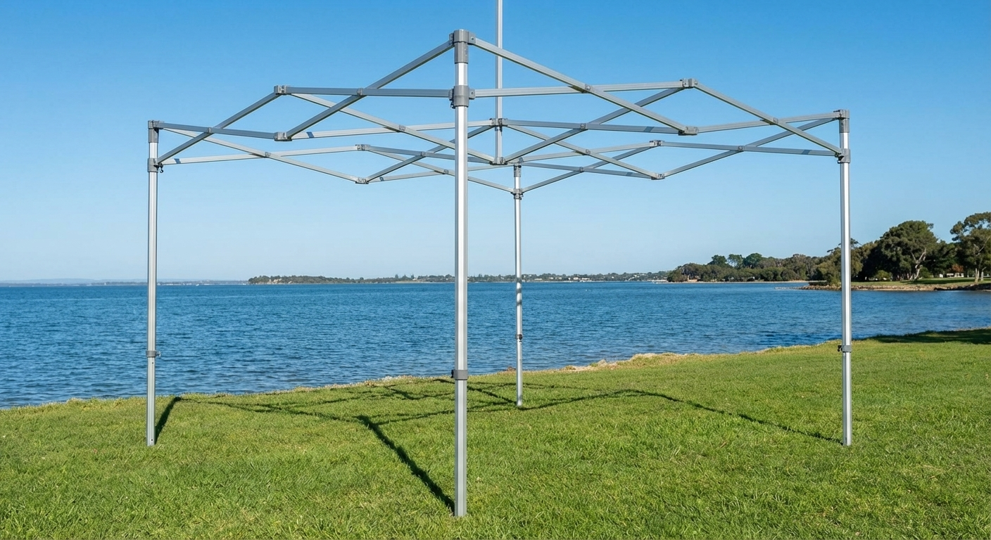 Aluminium gazebo frame for outdoor events