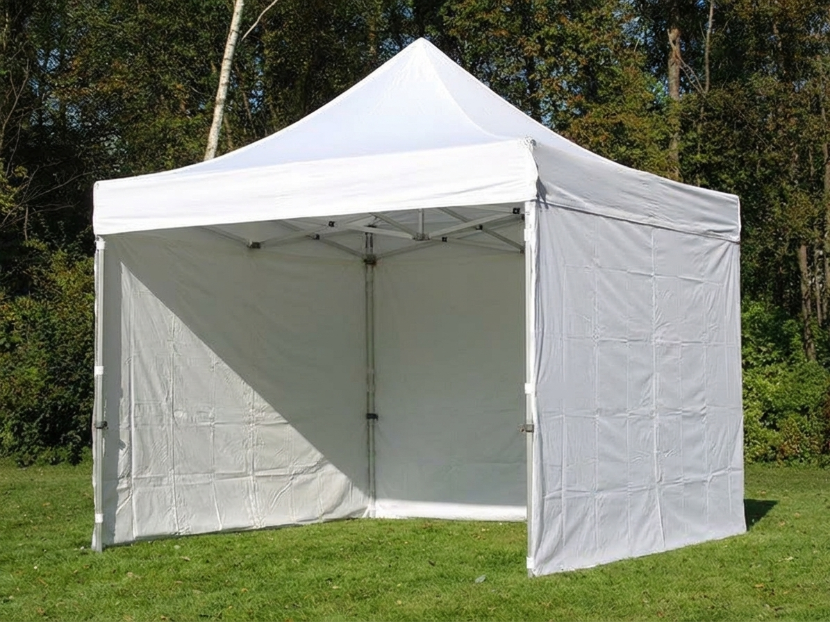 White pop-up gazebo with aluminium frame for outdoor events - product detail