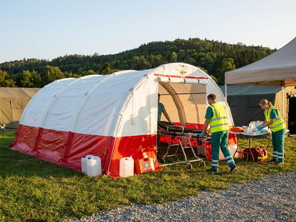 Inflatable Medical Tent in White and Red - view 3