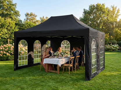 Black Pop Up Gazebo with Steel Frame for Outdoor Events - view 3