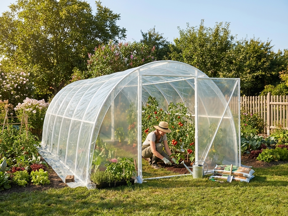 Spacious Polytunnel Greenhouse 3x6x2.1 m with UV-resistant foil