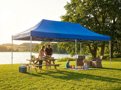 Blue pop up gazebo with aluminium frame for outdoor events - view 3