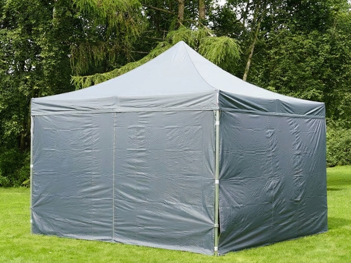 Grey pop-up gazebo with aluminium frame, 4x4 meters - product detail