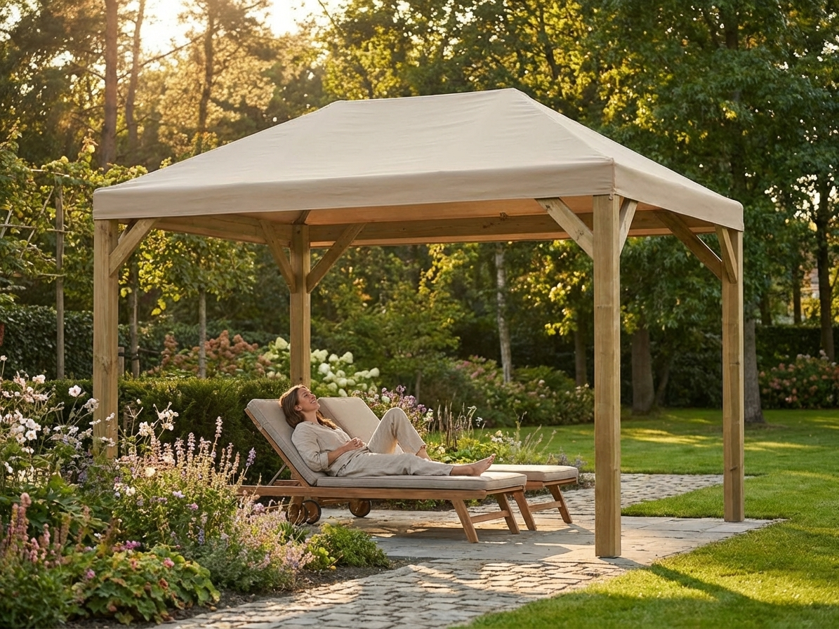 Sand wind roof for gazebo, polyester with PU coating - product detail