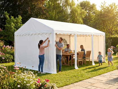 White PVC roof cover for 3x6m marquee - view 3