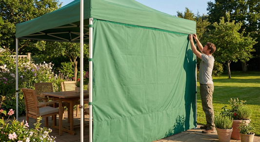 Green sidewall for FleXtents, 3m width, polyester with PVC backing