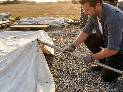 Galvanised steel pipe for storage tents in silver - view 3