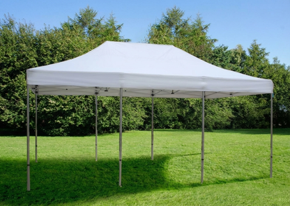 White pop-up gazebo 4x6m with aluminium frame for outdoor use - product detail