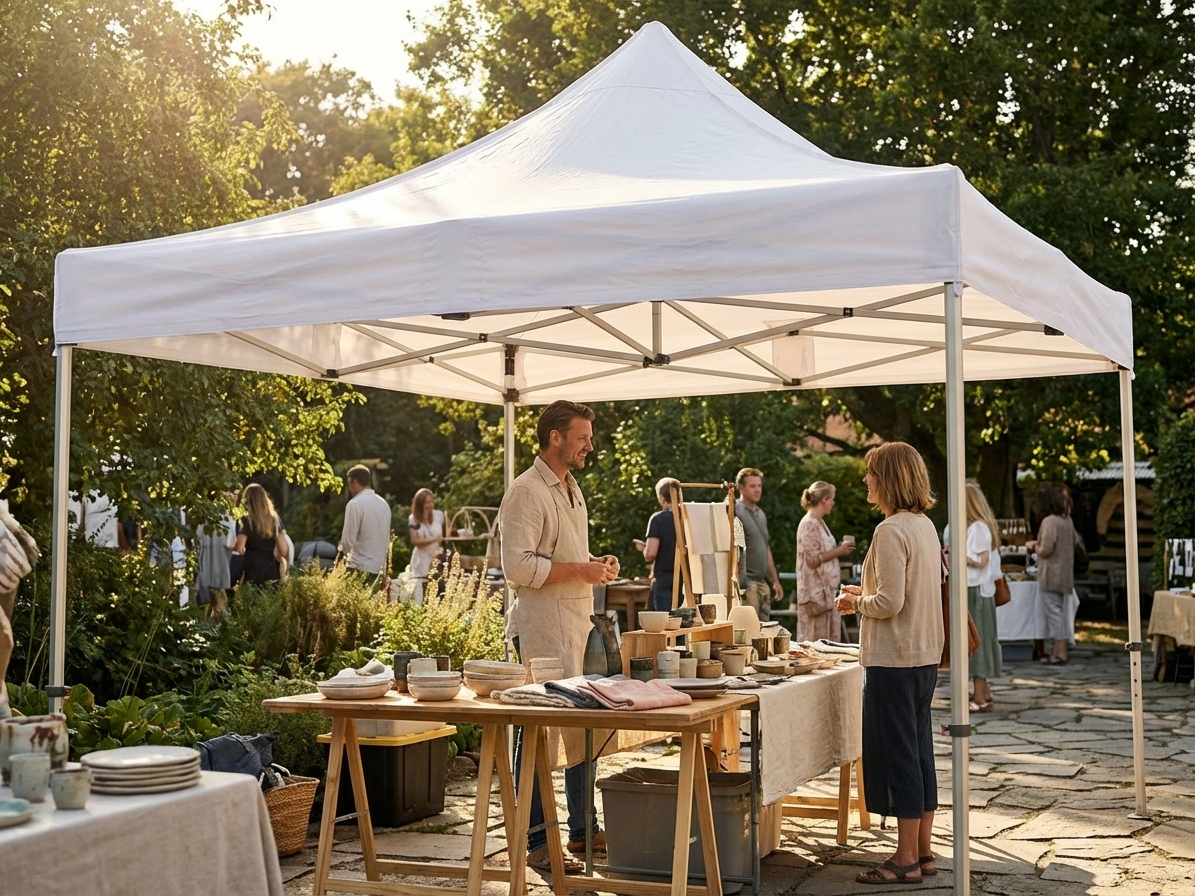 Heavy Duty PVC Gazebo Roof Cover 4x6 m White for outdoor events - view 3
